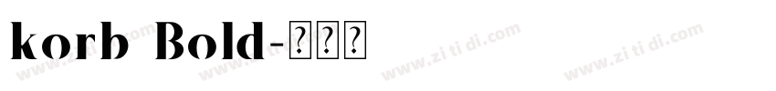 korb Bold字体转换